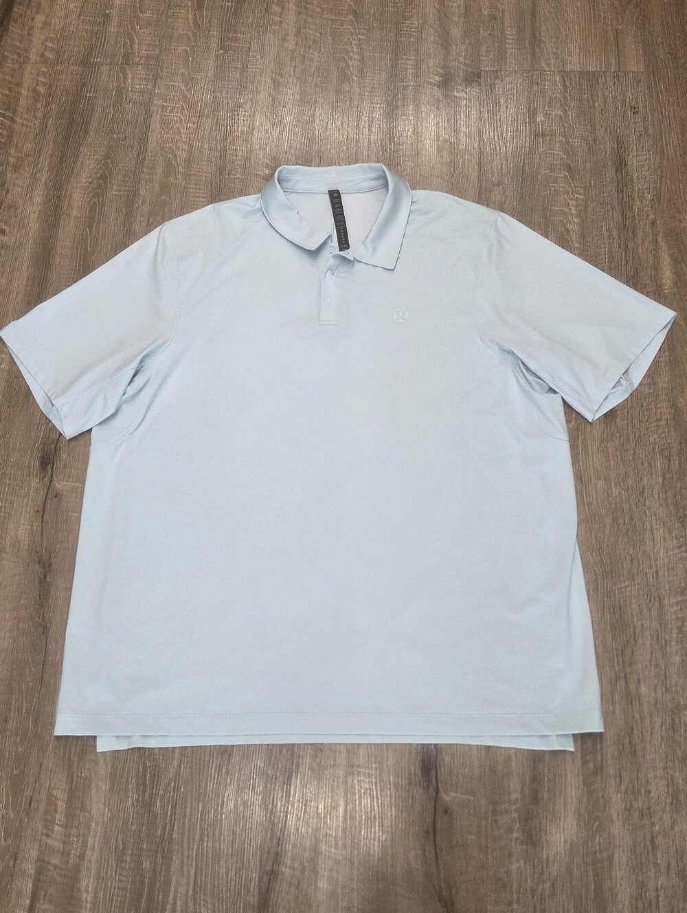 Lululemon Men's Pre-owned Short Sleeve Polo Athletic Shirt Light Blue Size XXL